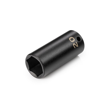 Tekton 3/8 Inch Drive x 20 mm Deep 6-Point Impact Socket SID13120